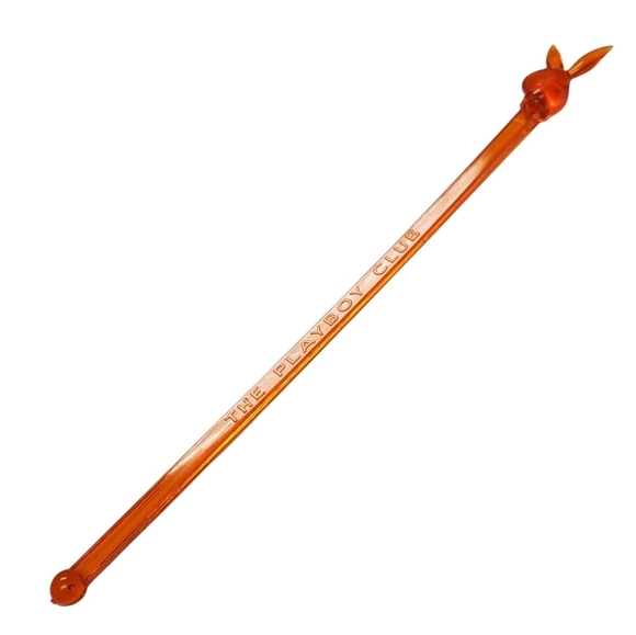 The Playboy Club Other - Vntg The Playboy Club Orange Bunny Stir Swizzle Stick. 8.5"